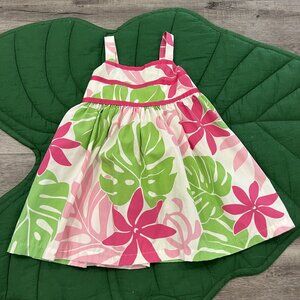 RJC Hawaii Toddler 2 Tiare Monstera Aloha Print Dress Floral